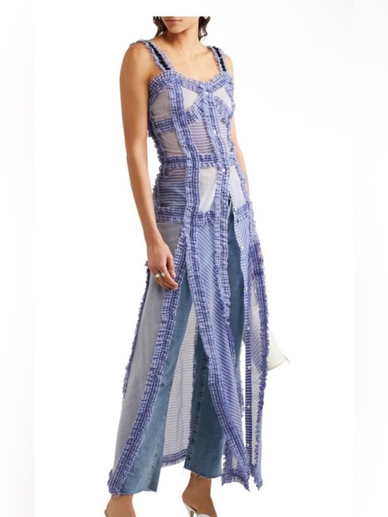 The Attico Dresses & Skirts - The Attico Margherita Cotton and Silk Stripe Long Dress size 1 MSRP $1365